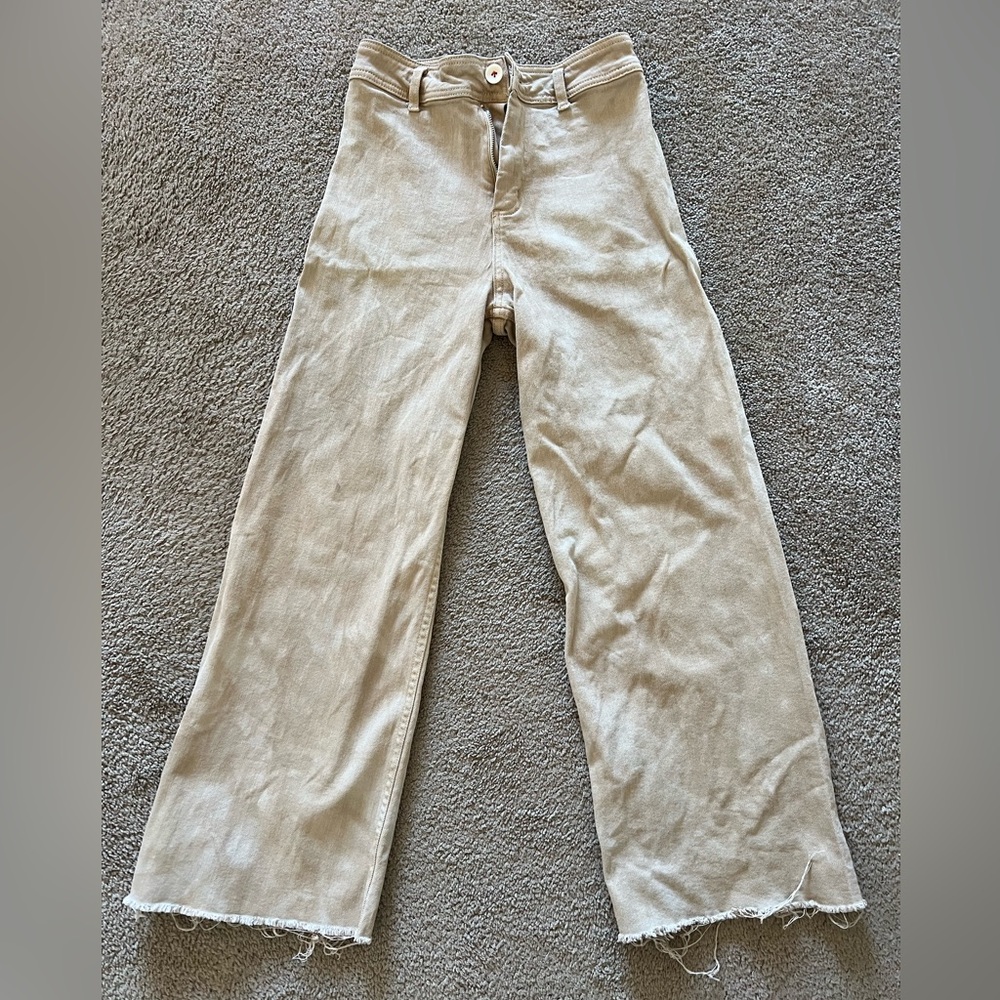 Miou Muse Beige Wide-Leg Pants